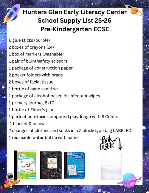 25-26 ECSE supply list